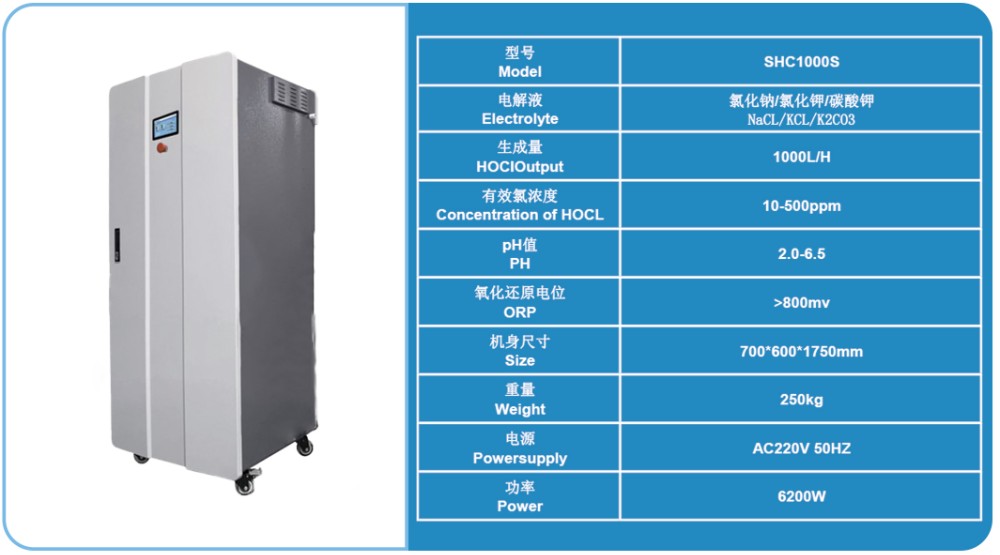 Shine HOCl Generator SHC-1000S